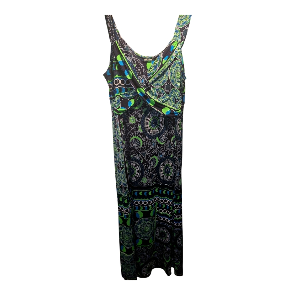 Tiana B. Sz. Xlarge Blue/green Maxi Dress